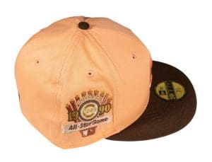 Chicago Cubs 1990 All-Star Game Peach Walnut 59Fifty Fitted Hat by MLB x New Era Patch Chicago Cubs 1990 All-Star Game Peach Walnut 59Fifty Fitted Hat by MLB x New Era Patch