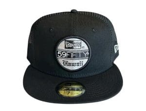 Hawaii Sticker Black Metallic Silver 59Fifty Fitted Hat by 808AllDay x New Era