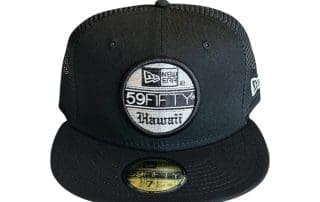 Hawaii Sticker Black Metallic Silver 59Fifty Fitted Hat by 808AllDay x New Era