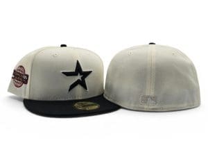 Houston Astros 2005 World Series Off White Black 59Fifty Fitted Hat by MLB x New Era Front