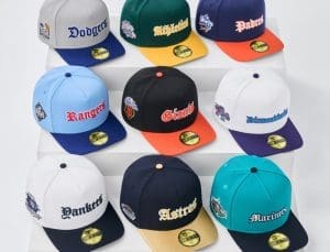 Just Caps MLB Gothic Script 59Fifty Fitted Hat Collection by MLB x New Era