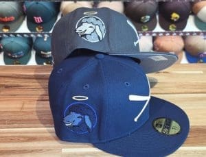 Crossed Bats Logo Black Sheep Ocean And Graphite 59Fifty Fitted Hat by JustFitteds x New Era Patch