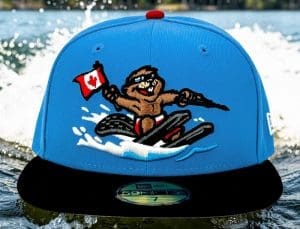 Dam Wake Makers Blue Reef Black 59Fifty Fitted Hat by Noble North x New Era Front