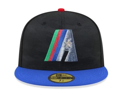 Houston Astros Astrodome Black Camo Blue 59Fifty Fitted Hat by MLB x New Era