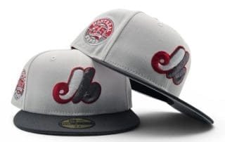 Montreal Expos 35th Anniversary White Dark Gray 59Fifty Fitted Hat by MLB x New Era