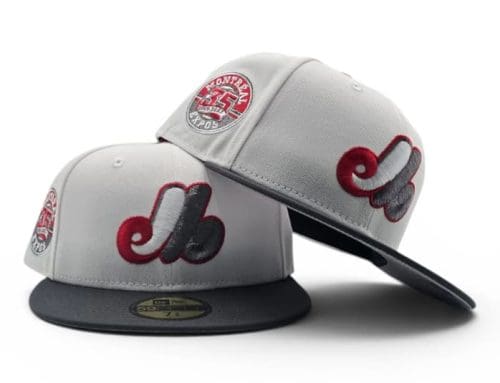 Montreal Expos 35th Anniversary White Dark Gray 59Fifty Fitted Hat by MLB x New Era