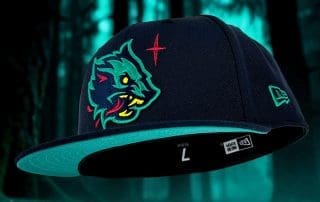 Northwest Wolf Navy 59Fifty Fitted Hat by Noble North x New Era