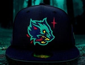 Northwest Wolf Navy 59Fifty Fitted Hat by Noble North x New Era Front Northwest Wolf Navy 59Fifty Fitted Hat by Noble North x New Era Front