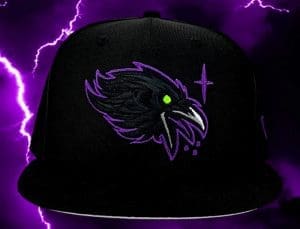 Raven Black 59Fifty Fitted Hat by Noble North x New Era Front Raven Black 59Fifty Fitted Hat by Noble North x New Era Front