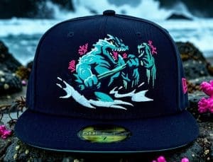 Sea Creature Oceanside Blue 59Fifty Fitted Hat by Noble North x New Era Front Sea Creature Oceanside Blue 59Fifty Fitted Hat by Noble North x New Era Front