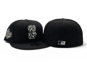 Seattle Mariners Cow Print Logo 2001 ASG 59Fifty Fitted Hat by MLB x New Era Front