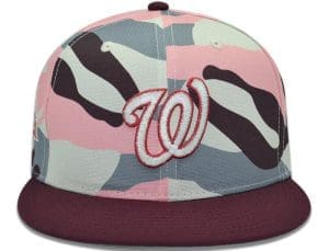 Washington Nationals Cherry District 59Fifty Fitted Hat by MLB x New Era Front